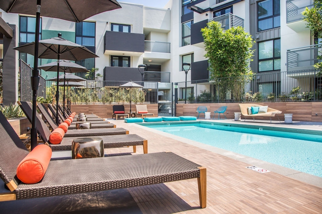 Pool at Access Culver City, A Greystar Elan Community 